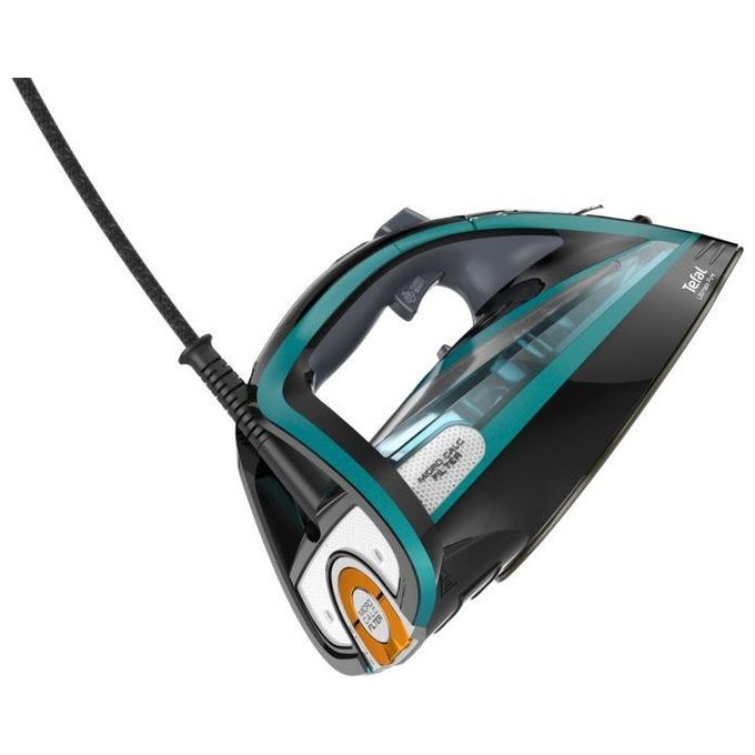 Tefal FV9844 Ultimate Pure Ferro da stiro a secco e a vapore 3200 W con piastra Durilium Autoclean e sistema anticalcare automatico colore Nero Blu