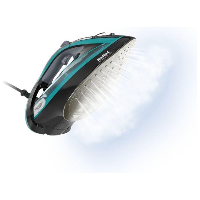 Tefal FV9844 Ultimate Pure Ferro da stiro a secco e a vapore 3200 W con piastra Durilium Autoclean e sistema anticalcare automatico colore Nero Blu