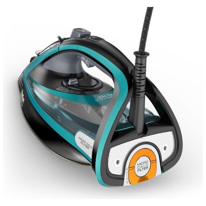 Tefal FV9844 Ultimate Pure Ferro da stiro a secco e a vapore 3200 W con piastra Durilium Autoclean e sistema anticalcare automatico colore Nero Blu