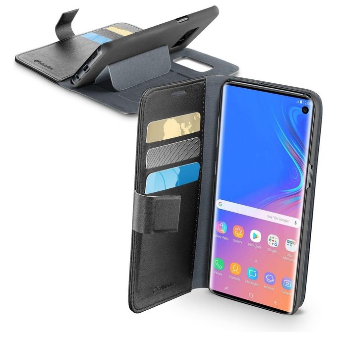 Cellular Line Cover Book Agenda per Samsung Galaxy S10 Doppia Funzione Nero
