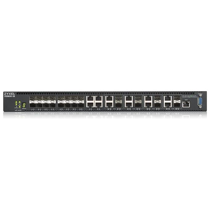 Zyxel XS3800-28-ZZ0101F XS3800 Switch Gestito L2+ 10G Ethernet 4 porte RJ-45 8 porte Combo SFP 16 slot SFP+ colore Nero