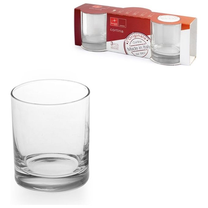 Bormioli Rocco Confezione 3 Bicchieri Acqua Cortina 25cl