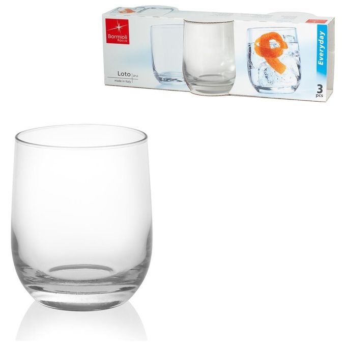 Bormioli Rocco 3 Bicchieri da acqua Loto Cc 270