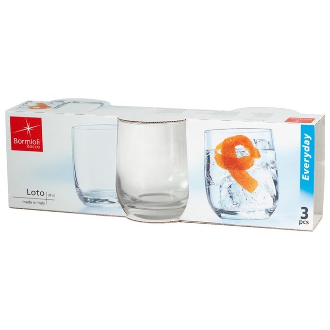 Bormioli Rocco 3 Bicchieri da acqua Loto Cc 270