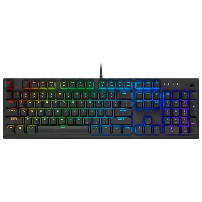 Corsair CH-910D019-IT K60 RGB PRO Tastiera Gaming Meccanica Switch Cherry MV QWERTY Layout Italiano USB LED RGB Anti-ghosting colore Nero