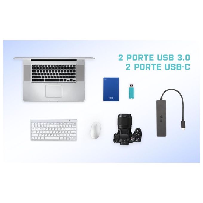 I-Tec Metal Usb-C Hub 2x Uusb 3.0 + 2x Usb-C