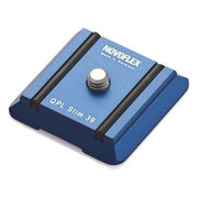 Novoflex QPL SLIM 39 Piastra di Serraggio Slim 39x39 mm Compatibile ARCA-Swiss e UniQ-C con Filettatura 1-4'' e Perno di Sicurezza colore Blu