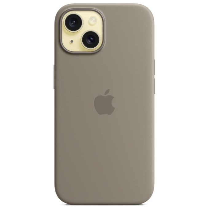 Apple Custodia MagSafe in Silicone per iPhone 15 Grigio Creta ​​​​​​​