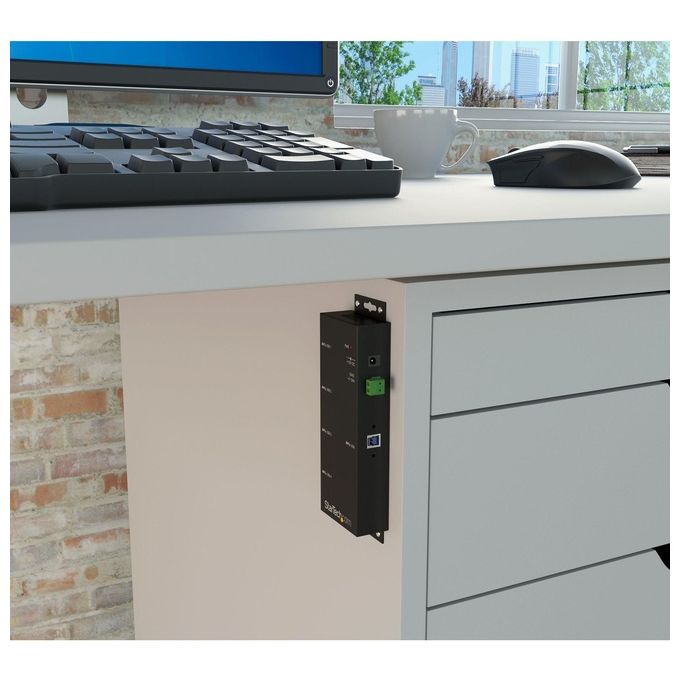 StarTech Resistente hub USB 3.0 per settore industriale a 4 porte predisposto per il montaggio