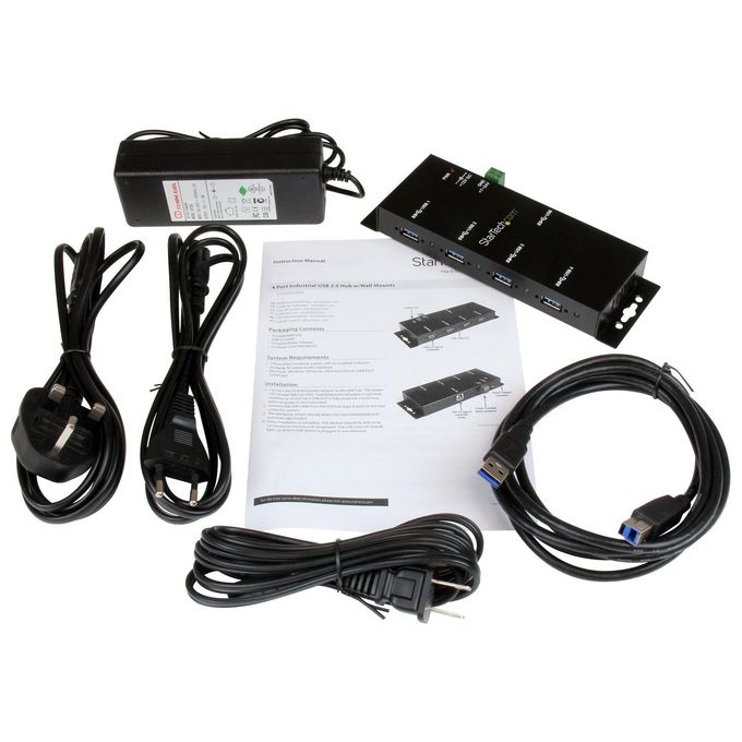 StarTech Resistente hub USB 3.0 per settore industriale a 4 porte predisposto per il montaggio