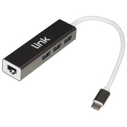 Link Hub Usb-C con 3 Porte Usb 3.0 + Gigabit