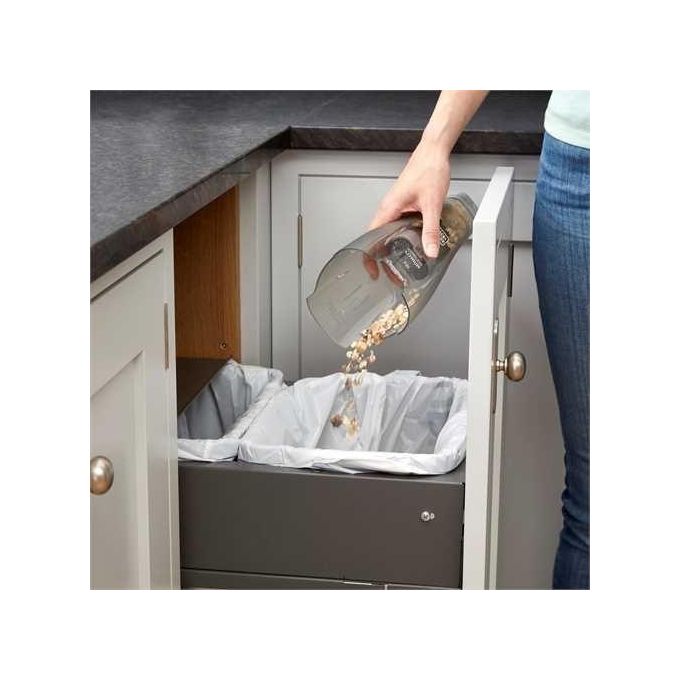 Black+Decker NVC215W Aspirabriciole Ricaricabile senza Sacchetto Capacita' 0,385 L Autonomia 10 minuti Tecnologia Litio 7,2 V Blu-Grigio