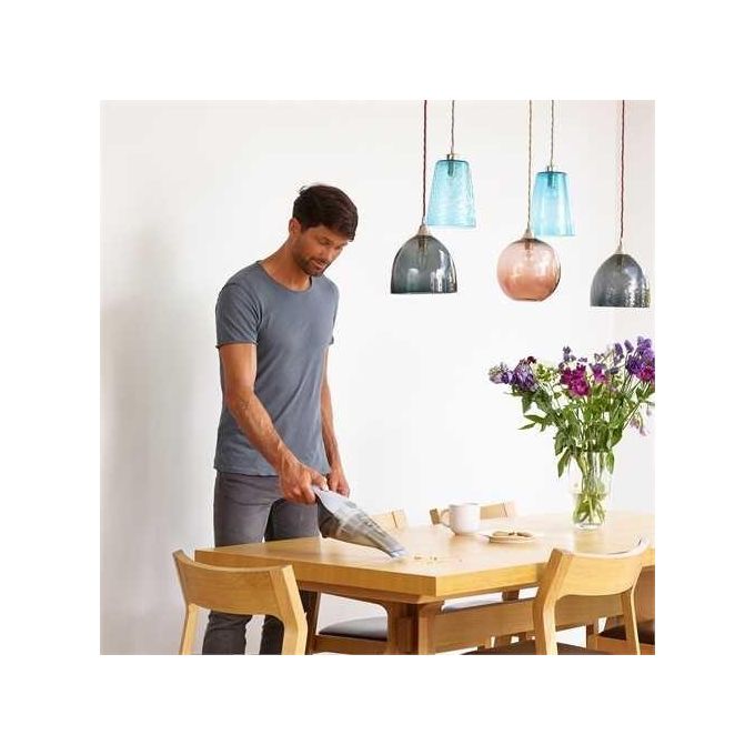 Black+Decker NVC215W Aspirabriciole Ricaricabile senza Sacchetto Capacita' 0,385 L Autonomia 10 minuti Tecnologia Litio 7,2 V Blu-Grigio