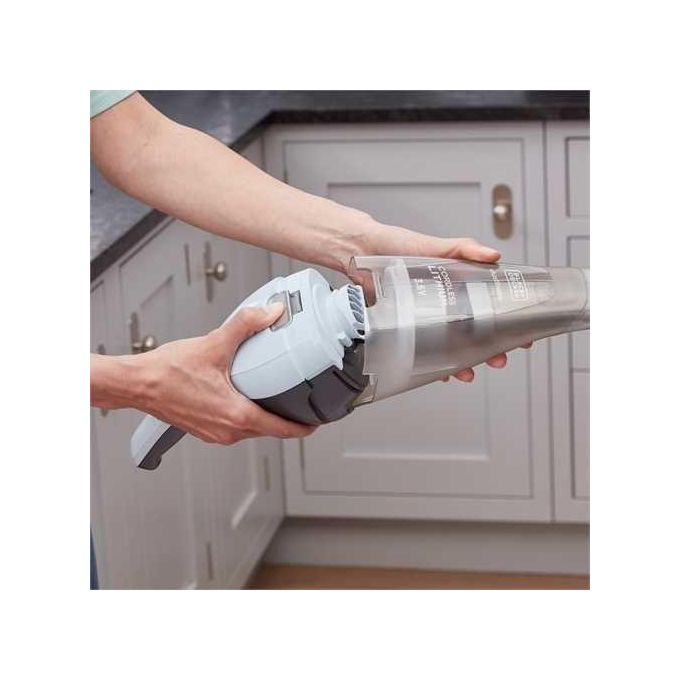 Black+Decker NVC215W Aspirabriciole Ricaricabile senza Sacchetto Capacita' 0,385 L Autonomia 10 minuti Tecnologia Litio 7,2 V Blu-Grigio