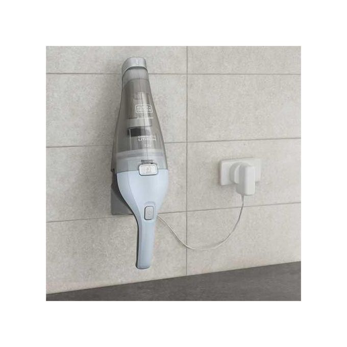 Black+Decker NVC215W Aspirabriciole Ricaricabile senza Sacchetto Capacita' 0,385 L Autonomia 10 minuti Tecnologia Litio 7,2 V Blu-Grigio
