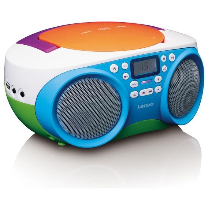 Lenco SCD-41 Radio Portatile con Cd Mp3 Usb Aux-In Multicolore