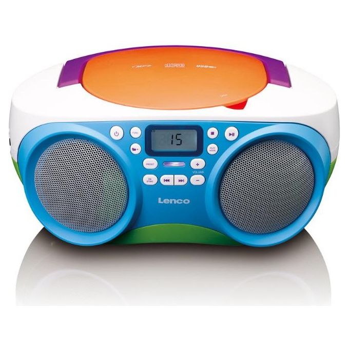 Lenco SCD-41 Radio Portatile con Cd Mp3 Usb Aux-In Multicolore