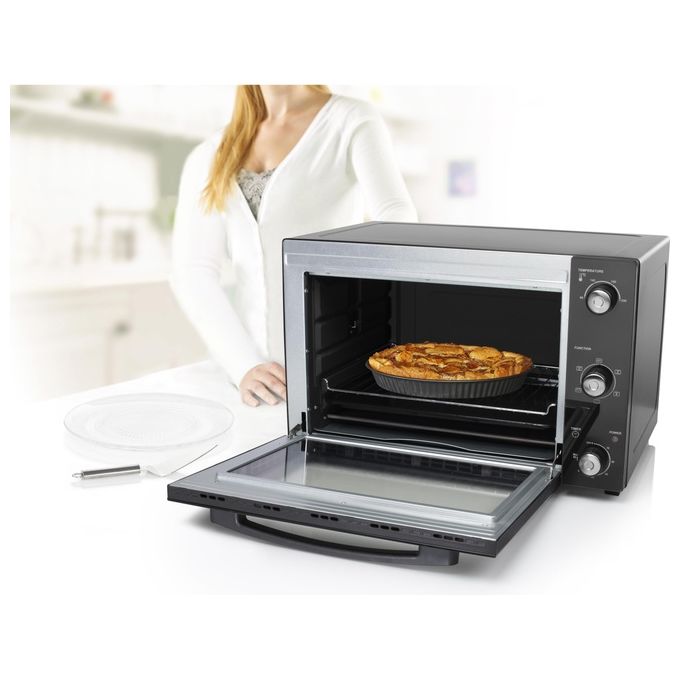 Princess 112756 Forno a Convezione DeLuxe 45 L 1800 W Timer 60 min Girarrosto Rivestimento Antiaderente colore Nero