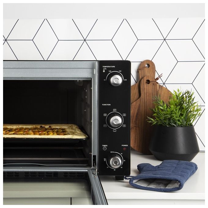 Princess 112756 Forno a Convezione DeLuxe 45 L 1800 W Timer 60 min Girarrosto Rivestimento Antiaderente colore Nero