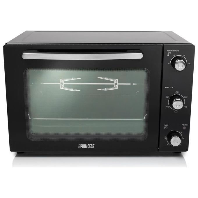 Princess 112756 Forno a Convezione DeLuxe 45 L 1800 W Timer 60 min Girarrosto Rivestimento Antiaderente colore Nero