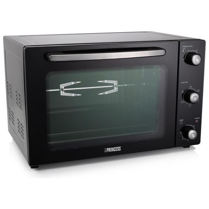 Princess 112756 Forno a Convezione DeLuxe 45 L 1800 W Timer 60 min Girarrosto Rivestimento Antiaderente colore Nero