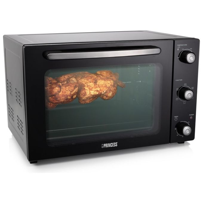 Princess 112756 Forno a Convezione DeLuxe 45 L 1800 W Timer 60 min Girarrosto Rivestimento Antiaderente colore Nero