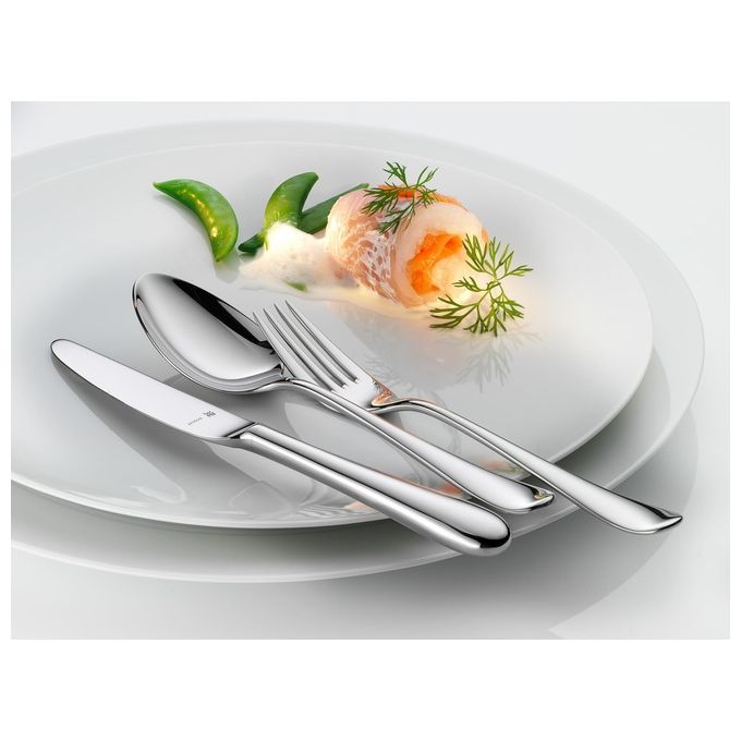WMF 1140006341 Merit Set di Posate 66 Pezzi per 12 Persone in Acciaio Inox Cromargan Protect colore Argento