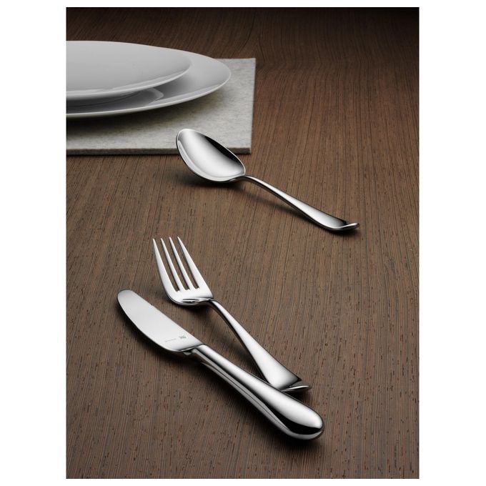 WMF 1140006341 Merit Set di Posate 66 Pezzi per 12 Persone in Acciaio Inox Cromargan Protect colore Argento