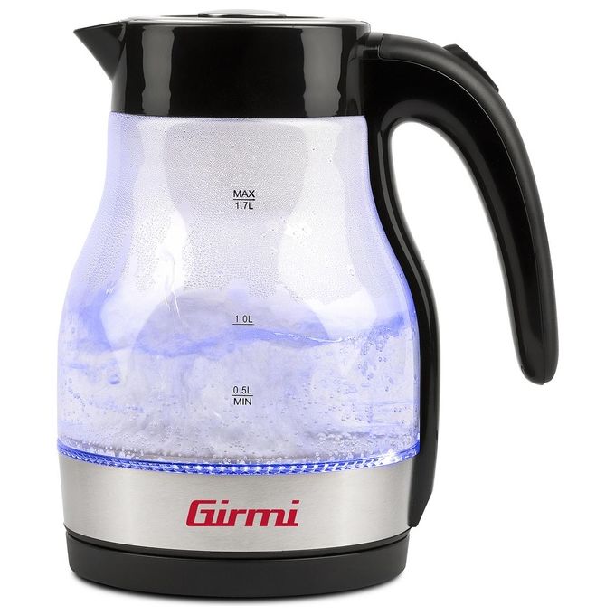 Girmi BL5100 Bollitore e Tisaniera 1,7 L 2200 W Filtro in Acciaio Inox Rotazione 360° Avvolgicavo nella Base colore Nero