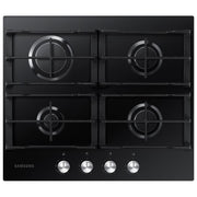 Samsung NA64H3010AK Piano cottura Gas 60 cm 4 fuochi da incasso griglie in ghisa accensione elettronica 8300 W colore Nero