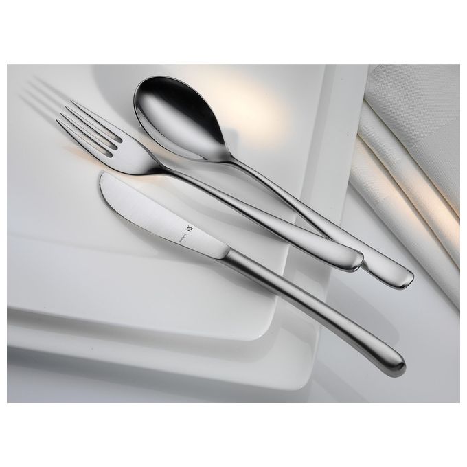 WMF 12.7100.6331 Vision Set di Posate 66 Pezzi per 12 Persone Acciaio Inox Cromargan Protect colore Acciaio inox