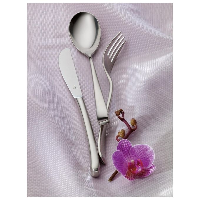 WMF 12.7100.6331 Vision Set di Posate 66 Pezzi per 12 Persone Acciaio Inox Cromargan Protect colore Acciaio inox