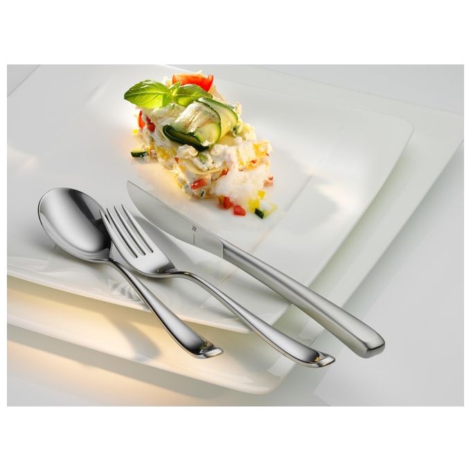 WMF 12.7100.6331 Vision Set di Posate 66 Pezzi per 12 Persone Acciaio Inox Cromargan Protect colore Acciaio inox