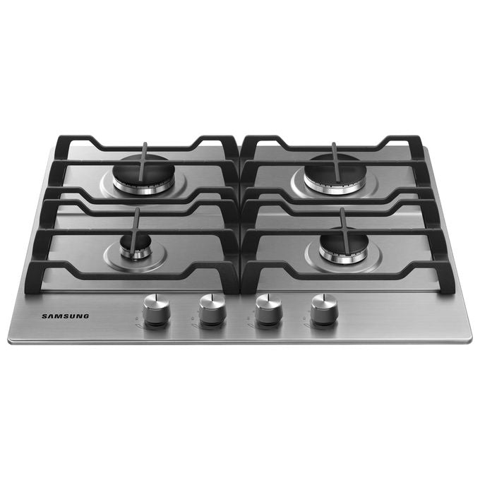 Samsung NA64H3010AS Piano cottura a gas 60 cm 4 fuochi griglie in ghisa accensione elettronica colore Acciaio Inox