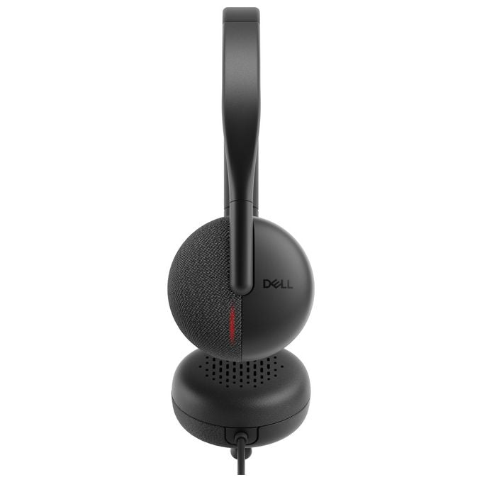 Dell WH3024 Auricolare Cablato a Padiglione USB Tipo-C Cancellazione Rumore AI Certificato Teams Zoom colore Nero