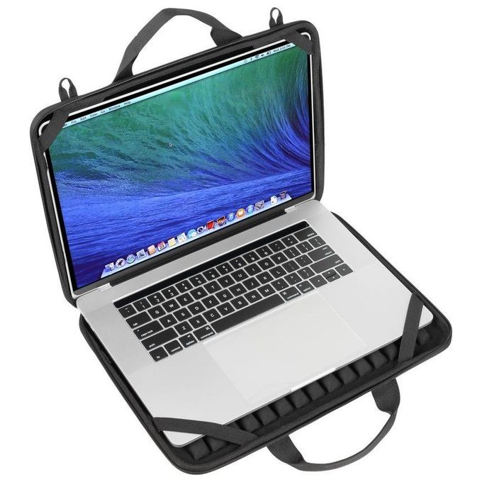 Rivacase 5130 Custodia Rigida Antishock per MacBook Air 15 e Laptop 14'' Idrorepellente Tracolla Rimovibile colore Nero