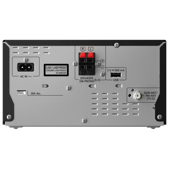 Panasonic SC-PM702EG-K Microsistema Audio Hi-Fi CD Radio DAB+ FM Bluetooth 80W USB colore Nero