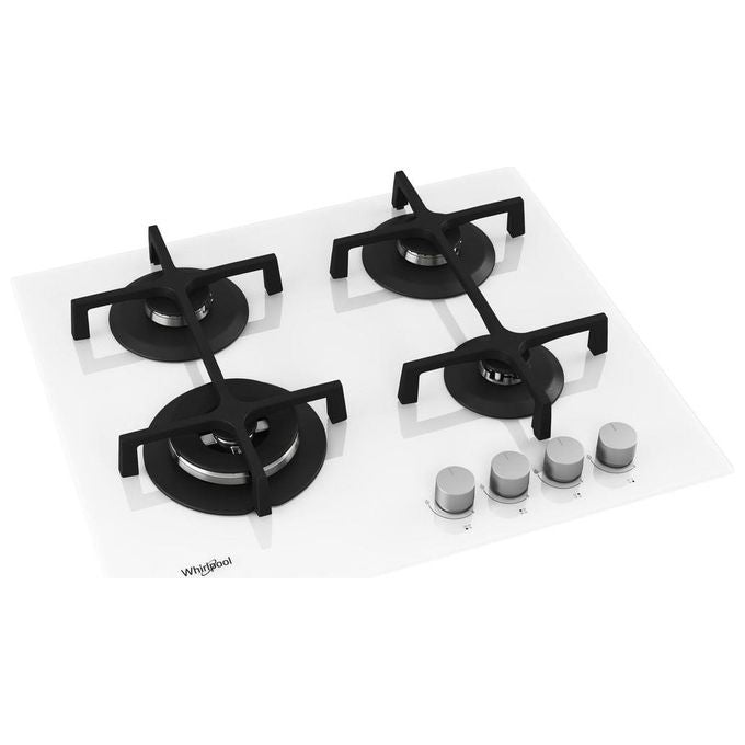 Whirlpool GOA 6423-WH Piano Cottura a Gas 4 Zone Griglie in Ghisa 60 cm Bianco