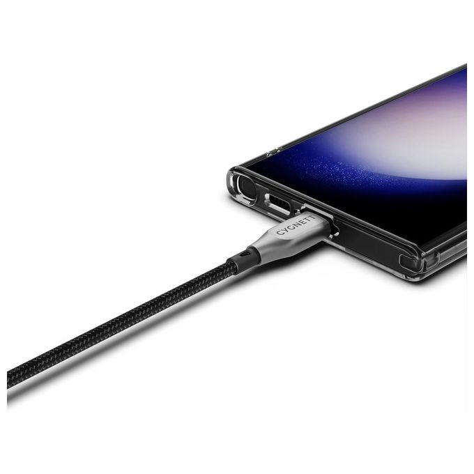 Cygnett CY4678PCTYC Cavo USB C a USB C 3 m Ricarica Rapida 100 W 480 Mbps colore Nero Argento