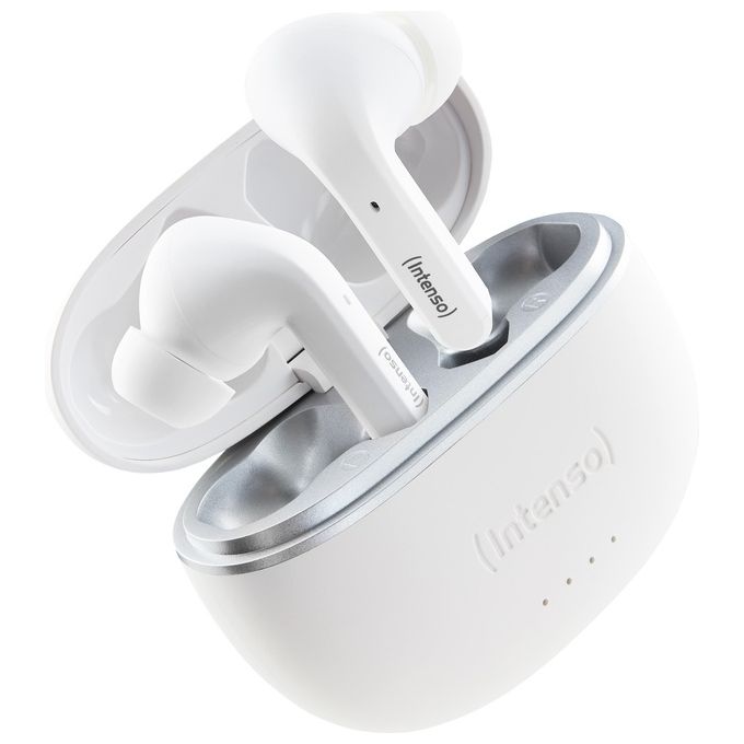 Intenso 3720302 White Buds T302A Auricolari TWS In Ear ANC Bluetooth 5.3 35 ore IPX4 colore Bianco