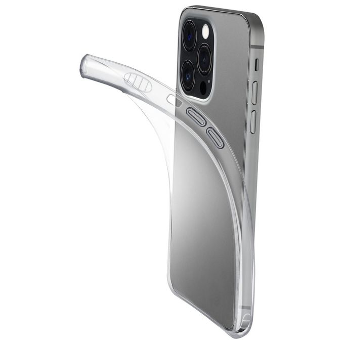 Cellularline Cover Fine per iPhone 13 Pro Max Cover in gomma morbida ultra sottile e trasparente per una protezione elegante