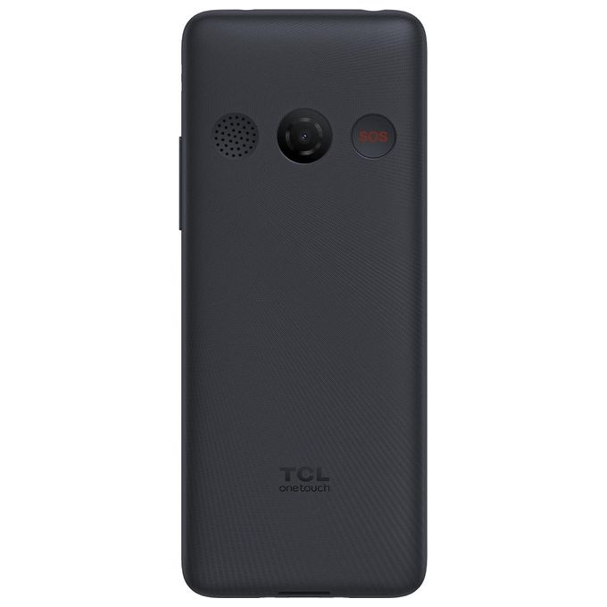 TCL T302D-3ALCA112 Onetouch 4022S Telefono per Anziani 2G Dual SIM 2.8'' Pulsante SOS Radio FM Bluetooth colore Grigio
