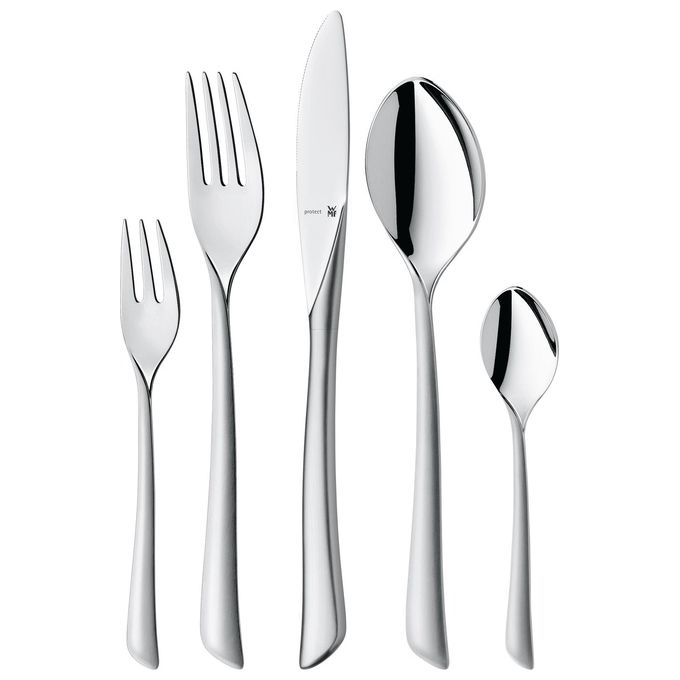 WMF 1142006391 Virginia Set di Posate 66 Pezzi per 12 Persone in Acciaio Inox Cromargan Protect colore Argento