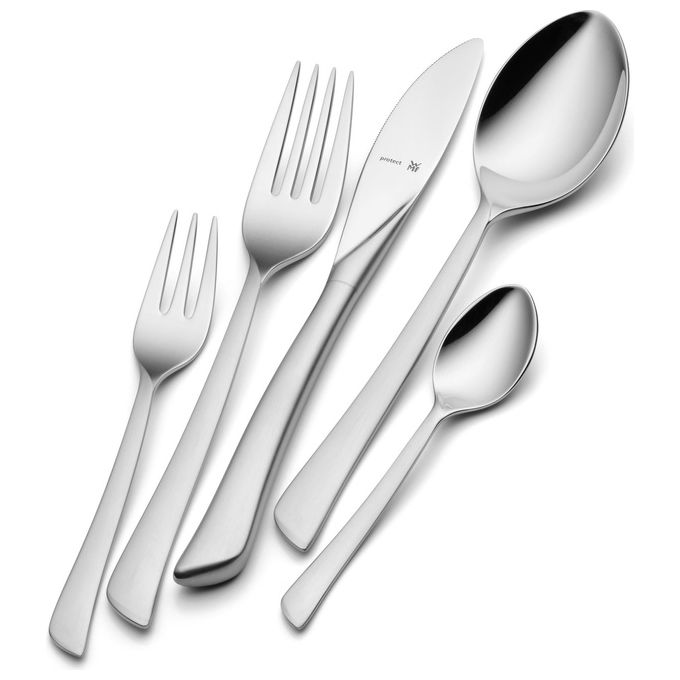 WMF 1142006391 Virginia Set di Posate 66 Pezzi per 12 Persone in Acciaio Inox Cromargan Protect colore Argento