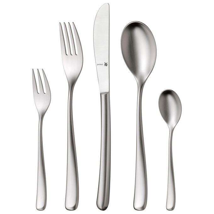 WMF 12.7100.6331 Vision Set di Posate 66 Pezzi per 12 Persone Acciaio Inox Cromargan Protect colore Acciaio inox