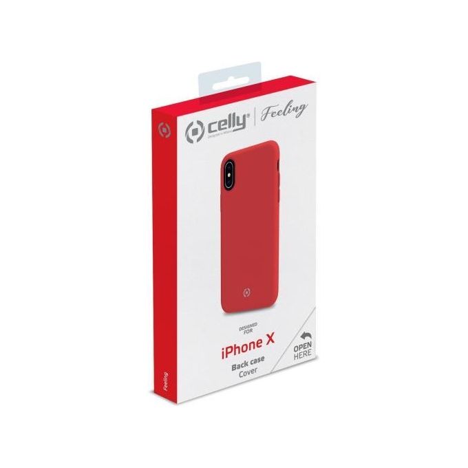 Celly Feeling Cover per iPhone XS-X Rosso
