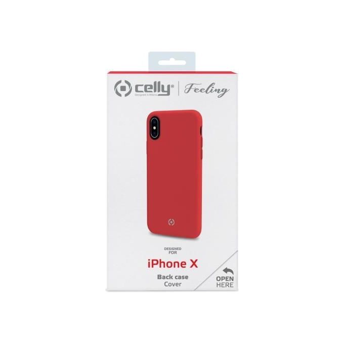 Celly Feeling Cover per iPhone XS-X Rosso