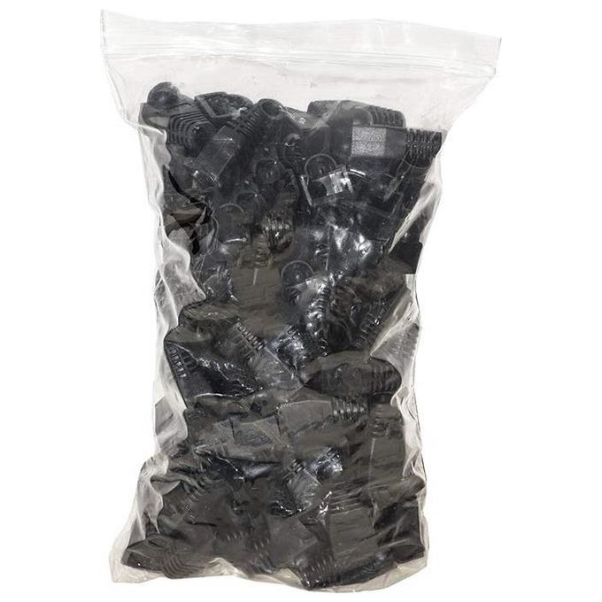 Link LKPL8N Copriconnettori RJ45 8 Poli Confezione 100 Pezzi Gomma Cat 5e Cat 6 Diametro 6mm colore Nero