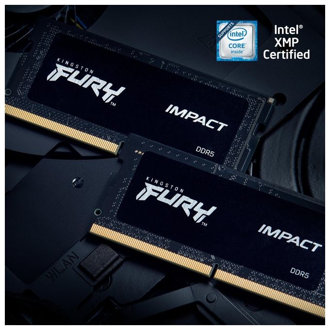 Kingston KF556S40IB-16 FURY Impact Memoria RAM 16GB DDR5 5600MHz CL40 SO-DIMM XMP 3.0 colore Nero