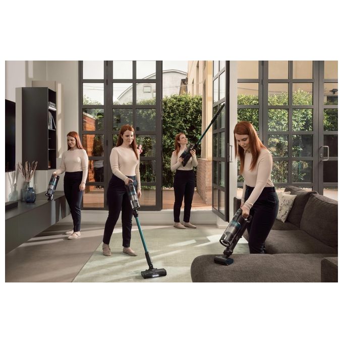 Hoover HF1P10P011 HF1 Plus Aspirapolvere a Bastone Ciclonico Senza Sacco 0,7 L 165 W 45 min autonomia colore Nero Blu